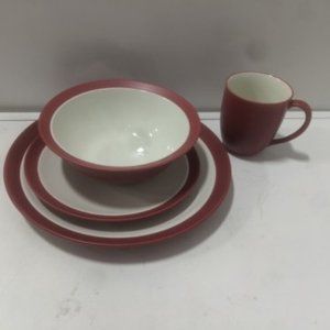 4PC NORITAKE COLORWAVE STONEWARE